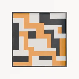 Abstract Painting De Stijl-Inspired
