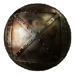 Metal Rivets Eroded Cross