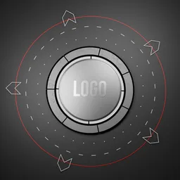 Futuristic Circle Frame Logo Reveal