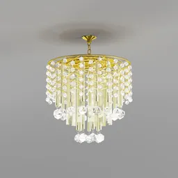 Modern Crystal Drum Chandelier