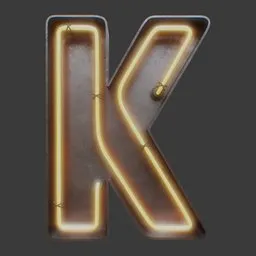 Neon Letter K