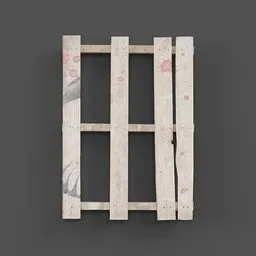 "Wooden pallet 02 - ideal for agricultural and industrial scenes in Blender 3D. Enhance your scenes with a rustic touch by adding cargo to this high-quality 3D model."