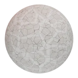 White Ceramic Stone Cracked
