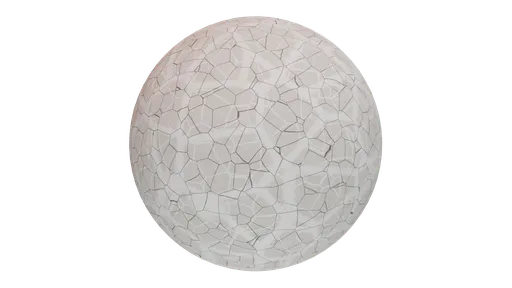 White Ceramic Stone Cracked