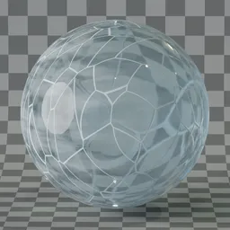 Deep Blue Fractured Ice