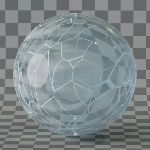 Deep Blue Fractured Ice