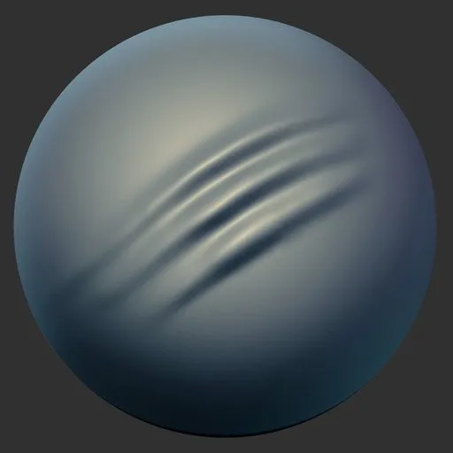 3D sculpting brush imprint for realistic fabric wrinkles, tailored for Blender 3D model detailing.
