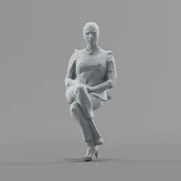 Lowpoly Female Sitting