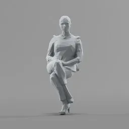 Lowpoly Female Sitting