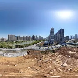 Over the construction site Yellow Mud