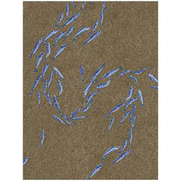 Blue Coral Scribble Carpet