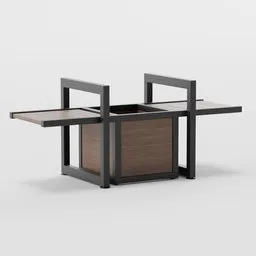 Twin Bench with Middle Opening