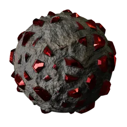 Gemstone-Inlaid Rock