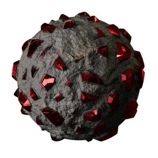 Gemstone-Inlaid Rock