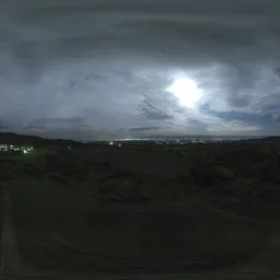Moonlit Night Next To Forest