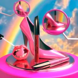 Liquid lipstick creative mockup