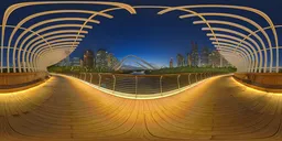 Bridge over the river at night