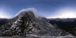 Winter Mountain Twilight Sky