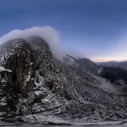 Winter Mountain Twilight Sky