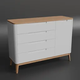 White Sideboard with Drawers
