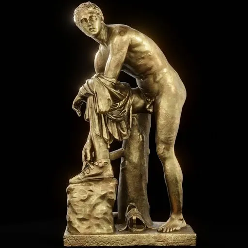 statue of Brass hermes