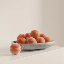 Stone Bowl of Peaches