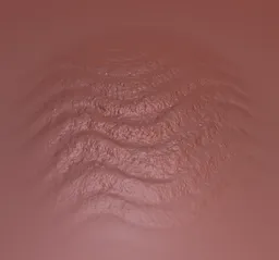 Detailed waved texture effect on 3D model created with a specialized sculpting brush suitable for Blender.