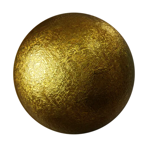 Floral Engraved Gold