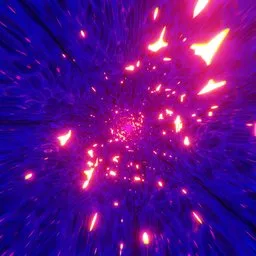 Vibrant 3D abstract portal loop model with dynamic lighting effects, ideal for creative projects.