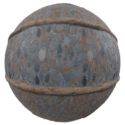 High-resolution 4K PBR texture preview for realistic forest muddy path flooring, suitable for Blender 3D and other 3D applications.