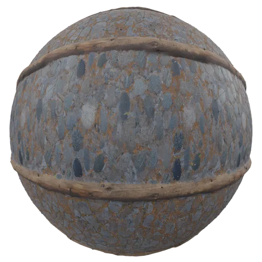 High-resolution 4K PBR texture preview for realistic forest muddy path flooring, suitable for Blender 3D and other 3D applications.