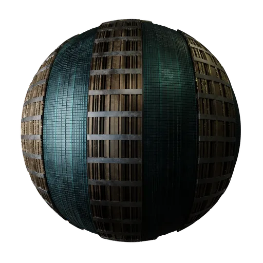 Procedural sci-fi metal wall