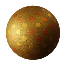 Gold and Orange Metallic Polka Dots