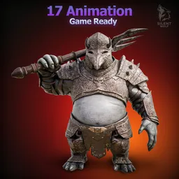 Swamp Monster-Rigged-Animated