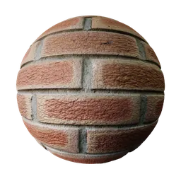 2K PBR rock brick wall texture with displacement for Blender 3D material library