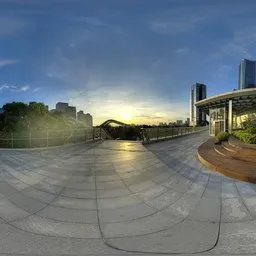 Sunset on the bridge