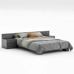 Slate Platform Storage Bed