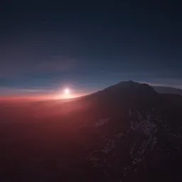 Red Sun Sunset Planet