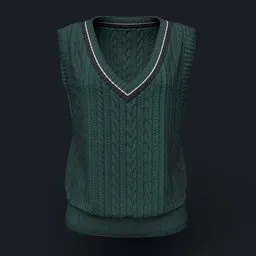 Green Knitted Vest