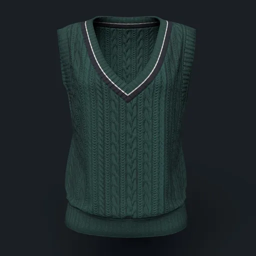 Green Knitted Vest