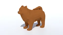 Low Poly Chow Chow Dog