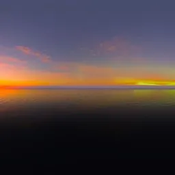 Sunset over the sea and sky HDRI