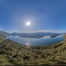 Aerial Lake and Mountain 17k