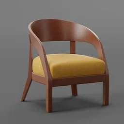 Modern Wooden Accent Chair