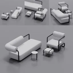 Modern Minimalist Sofa Armchair Set