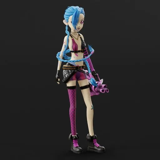 Jinx Anime Style (Fully rigged)