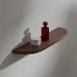 Minimalist Wall Shelf with Bottles