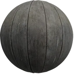 High-resolution PBR Wood Planks Grey material for 3D rendering in Blender, created by Rob Tuytel.