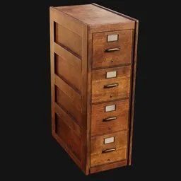 Classic Antique Wood Filing Cabinet