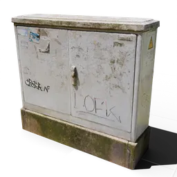 Tall White Power Box (Photoscan)